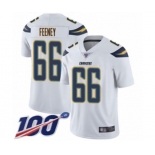 Men's Los Angeles Chargers #66 Dan Feeney White Vapor Untouchable Limited Player 100th Season Football Jersey