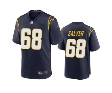 Men's Los Angeles Chargers #68 Jamaree Salyer Navy Stitched Jersey