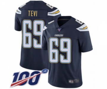 Men's Los Angeles Chargers #69 Sam Tevi Navy Blue Team Color Vapor Untouchable Limited Player 100th Season Football Jersey