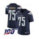 Men's Los Angeles Chargers #75 Michael Schofield Navy Blue Team Color Vapor Untouchable Limited Player 100th Season Football Jersey