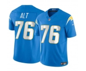 Men's Los Angeles Chargers #76 Joe Alt Light Blue 2024 Draft F.U.S.E. Vapor Limited Football Stitched Jersey