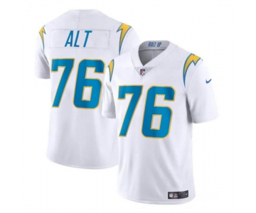 Men's Los Angeles Chargers #76 Joe Alt White Vapor Limited Football Stitched Jersey