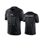 Men's Los Angeles Chargers #81 Mike Williams Black Reflective Limited Stitched Football Jersey