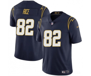 Men's Los Angeles Chargers #82 Brenden Rice Navy 2024 Draft Vapor Limited Football Stitched Jersey