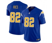 Men's Los Angeles Chargers #82 Brenden Rice Royal 2024 Draft F.U.S.E. Vapor Limited Football Stitched Jersey