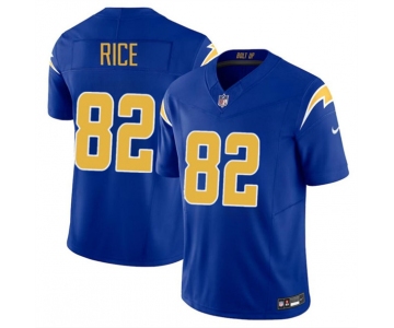 Men's Los Angeles Chargers #82 Brenden Rice Royal 2024 Draft F.U.S.E. Vapor Limited Football Stitched Jersey