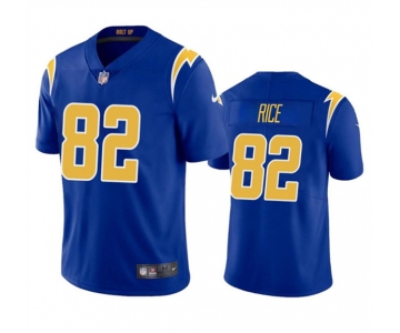 Men's Los Angeles Chargers #82 Brenden Rice Royal 2024 Draft Vapor Limited Football Stitched Jersey