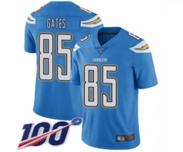 Men's Los Angeles Chargers #85 Antonio Gates Electric Blue Alternate Vapor Untouchable Limited Player 100th Season Football Jersey