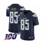 Men's Los Angeles Chargers #85 Antonio Gates Navy Blue Team Color Vapor Untouchable Limited Player 100th Season Football Jersey