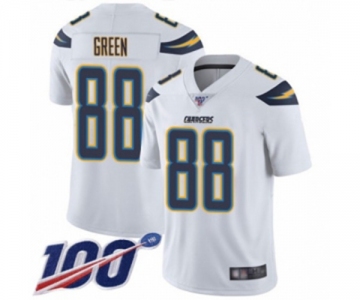 Men's Los Angeles Chargers #88 Virgil Green White Vapor Untouchable Limited Player 100th Season Football Jersey