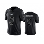 Men's Los Angeles Chargers #9 Kenneth Murray Black Reflective Limited Stitched Football Jersey