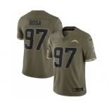 Men's Los Angeles Chargers #97 Joey Bosa 2022 Olive Salute To Service Limited Stitched Jersey