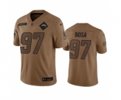 Men's Los Angeles Chargers #97 Joey Bosa 2023 Brown Salute To Service Limited Football Stitched Jersey