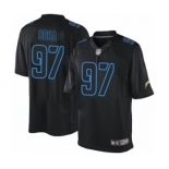 Men's Los Angeles Chargers #97 Joey Bosa Limited Black Rush Impact Football Jersey