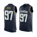 Men's Los Angeles Chargers #97 Joey Bosa Limited Navy Blue Player Name & Number Tank Top Football Jersey