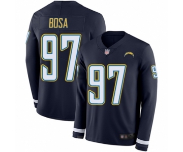 Men's Los Angeles Chargers #97 Joey Bosa Limited Navy Blue Therma Long Sleeve Football Jersey