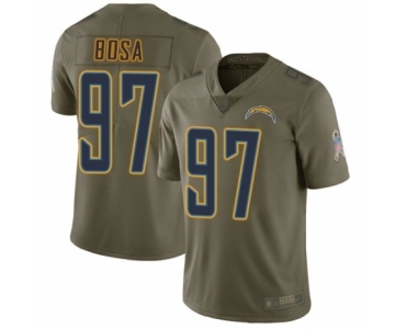 Men's Los Angeles Chargers #97 Joey Bosa Limited Olive 2017 Salute to Service Football Jersey