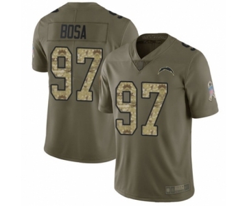 Men's Los Angeles Chargers #97 Joey Bosa Limited Olive Camo 2017 Salute to Service Football Jersey