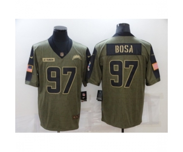 Men's Los Angeles Chargers #97 Joey Bosa Nike Olive 2021 Salute To Service Limited Player Jersey