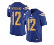 Men's Nike Los Angeles Chargers #12 Mike Williams Limited Electric Blue Rush NFL Jersey