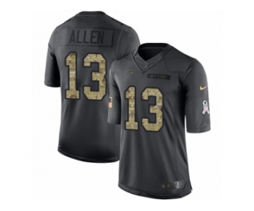 Men's Nike Los Angeles Chargers #13 Keenan Allen Limited Black 2016 Salute to Service NFL Jersey