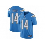 Men's Nike Los Angeles Chargers #14 Dan Fouts Vapor Untouchable Limited Electric Blue Alternate NFL Jersey