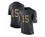 Men's Nike Los Angeles Chargers #15 Dontrelle Inman Limited Black 2016 Salute to Service NFL Jersey