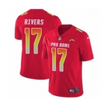 Men's Nike Los Angeles Chargers #17 Philip Rivers Limited Red AFC 2019 Pro Bowl NFL Jersey