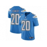 Men's Nike Los Angeles Chargers #20 Dwight Lowery Vapor Untouchable Limited Electric Blue Alternate NFL Jersey