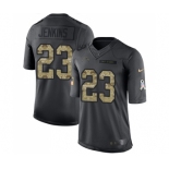 Men's Nike Los Angeles Chargers #23 Rayshawn Jenkins Limited Black 2016 Salute to Service NFL Jersey