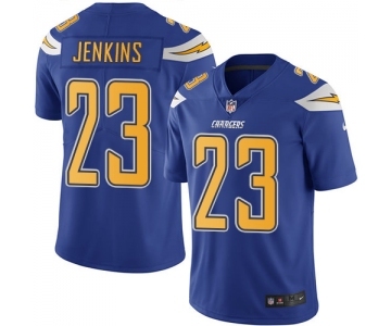 Men's Nike Los Angeles Chargers #23 Rayshawn Jenkins Limited Electric Blue Rush Vapor Untouchable NFL Jersey