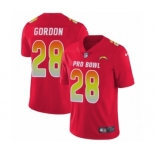 Men's Nike Los Angeles Chargers #28 Melvin Gordon Limited Red AFC 2019 Pro Bowl NFL Jersey