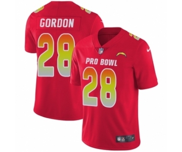 Men's Nike Los Angeles Chargers #28 Melvin Gordon Limited Red AFC 2019 Pro Bowl NFL Jersey