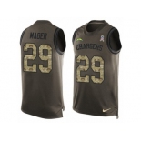 Men's Nike Los Angeles Chargers #29 Craig Mager Limited Green Salute to Service Tank Top NFL Jersey