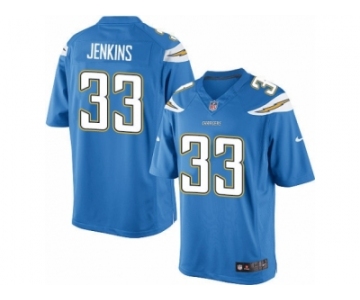 Men's Nike Los Angeles Chargers #33 Rayshawn Jenkins Limited Electric Blue Alternate NFL Jersey