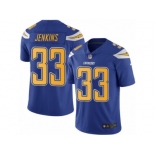 Men's Nike Los Angeles Chargers #33 Rayshawn Jenkins Limited Electric Blue Rush NFL Jersey