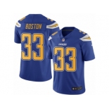 Men's Nike Los Angeles Chargers #33 Tre Boston Limited Electric Blue Rush NFL Jersey