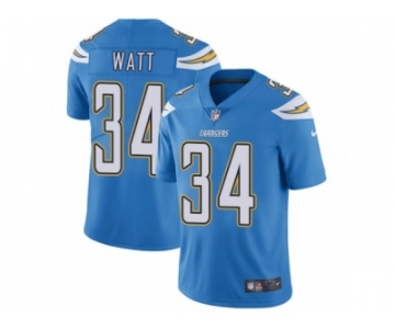 Men's Nike Los Angeles Chargers #34 Derek Watt Vapor Untouchable Limited Electric Blue Alternate NFL Jersey