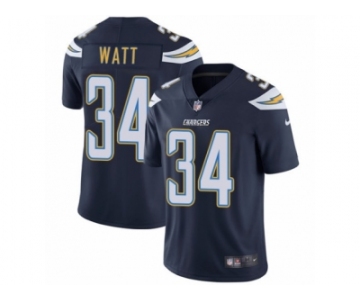 Men's Nike Los Angeles Chargers #34 Derek Watt Vapor Untouchable Limited Navy Blue Team Color NFL Jersey