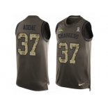 Men's Nike Los Angeles Chargers #37 Jahleel Addae Limited Green Salute to Service Tank Top NFL Jersey