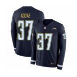 Men's Nike Los Angeles Chargers #37 Jahleel Addae Limited Navy Blue Therma Long Sleeve NFL Jersey