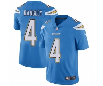 Men's Nike Los Angeles Chargers #4 Michael Badgley Electric Blue Alternate Vapor Untouchable Limited Player NFL Jersey