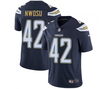 Men's Nike Los Angeles Chargers #42 Uchenna Nwosu Navy Blue Team Color Vapor Untouchable Limited Player NFL Jersey