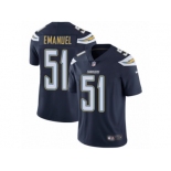 Men's Nike Los Angeles Chargers #51 Kyle Emanuel Vapor Untouchable Limited Navy Blue Team Color NFL Jersey