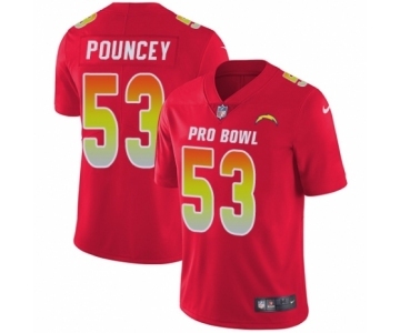 Men's Nike Los Angeles Chargers #53 Mike Pouncey Limited Red AFC 2019 Pro Bowl NFL Jersey