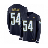 Men's Nike Los Angeles Chargers #54 Melvin Ingram Limited Navy Blue Therma Long Sleeve NFL Jersey