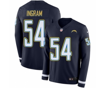 Men's Nike Los Angeles Chargers #54 Melvin Ingram Limited Navy Blue Therma Long Sleeve NFL Jersey