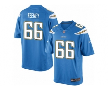 Men's Nike Los Angeles Chargers #66 Dan Feeney Limited Electric Blue Alternate NFL Jersey