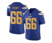 Men's Nike Los Angeles Chargers #66 Dan Feeney Limited Electric Blue Rush NFL Jersey