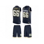 Men's Nike Los Angeles Chargers #66 Dan Feeney Limited Navy Blue Tank Top Suit NFL Jersey